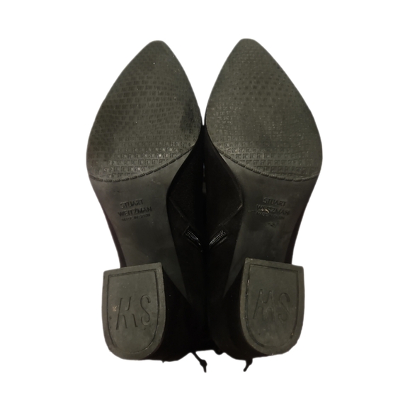 STUART WEITZMAN | Black Suede Ankle Boots / Booties in Size US 7 - Picture 6 of 8
